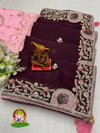 SV Designer Simar Silk Embroidery Party Wear Sarees Wholesale Market In Surat